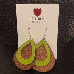Faux leather earrings